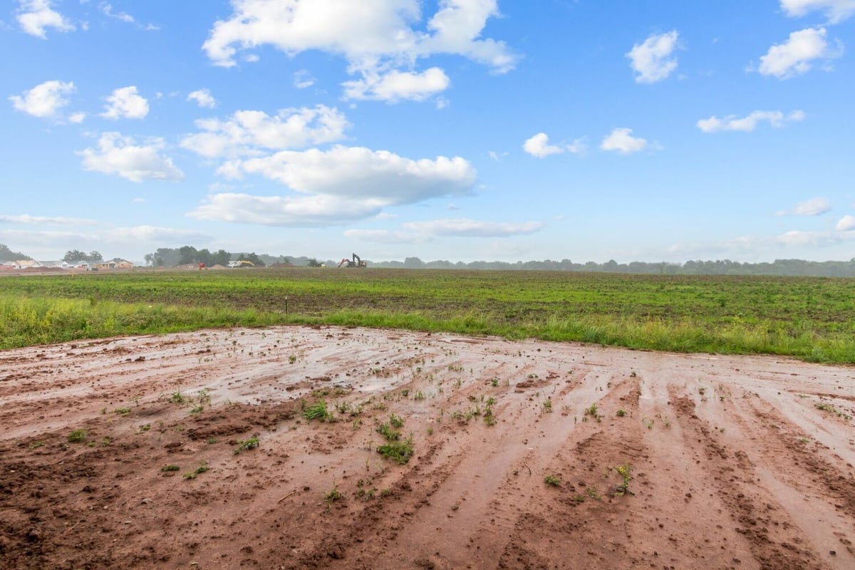 Freshly graded land lot ready for construction by Midwest Design Homes in Greenville, WI