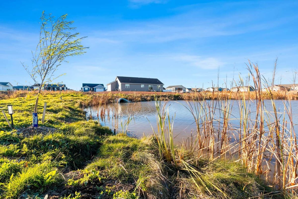 New construction home with waterfront views built by Midwest Design Homes in Appleton, WI