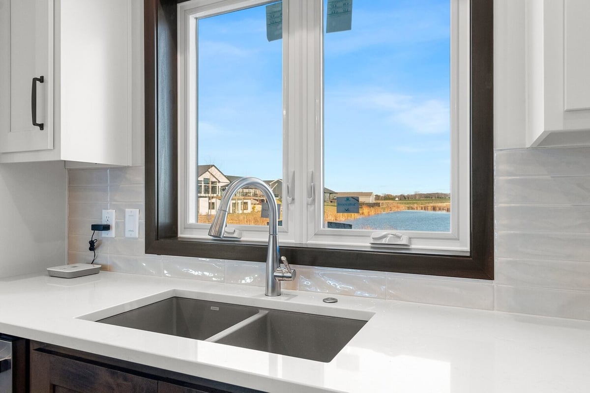 Scenic view from custom kitchen window by Midwest Design Homes in Appleton, WI