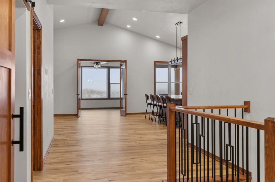 Entry to sunroom from open living space by Midwest Design Homes in Kaukauna, WI