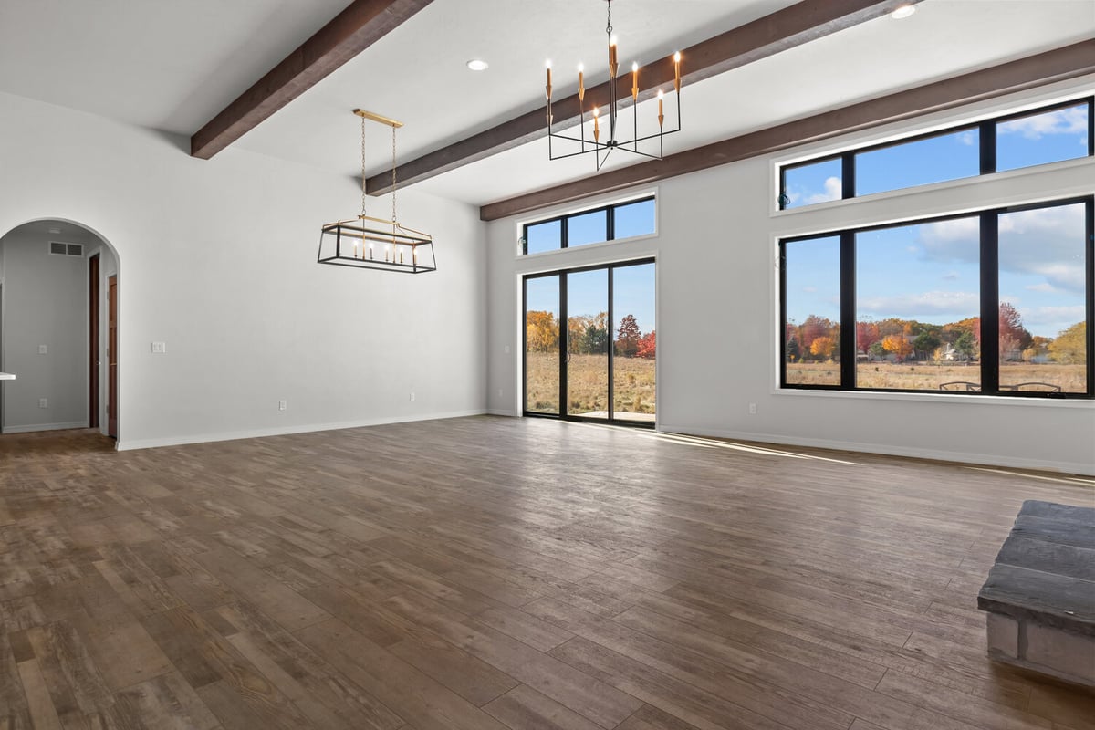 Large windows and open floor plan by Midwest Design Homes in Kaukauna, Wisconsin
