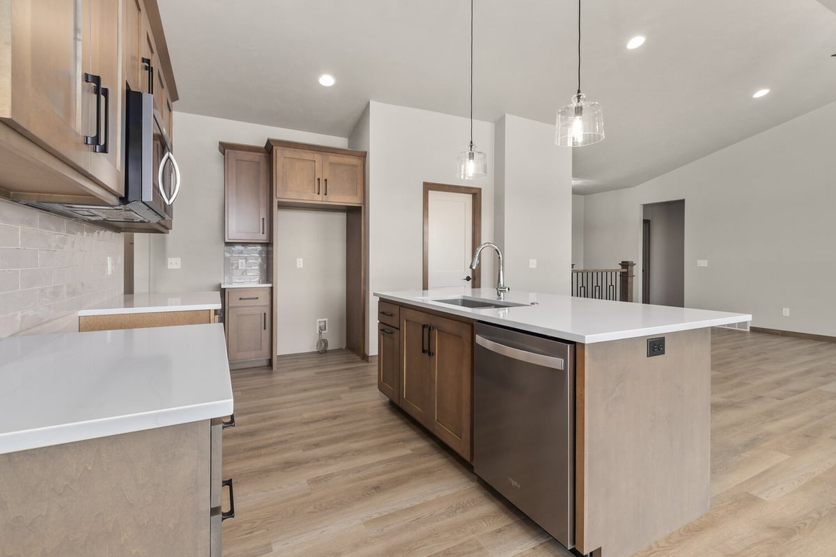 Spacious cooking area in custom home near Appleton, WI built by Midwest Design Homes