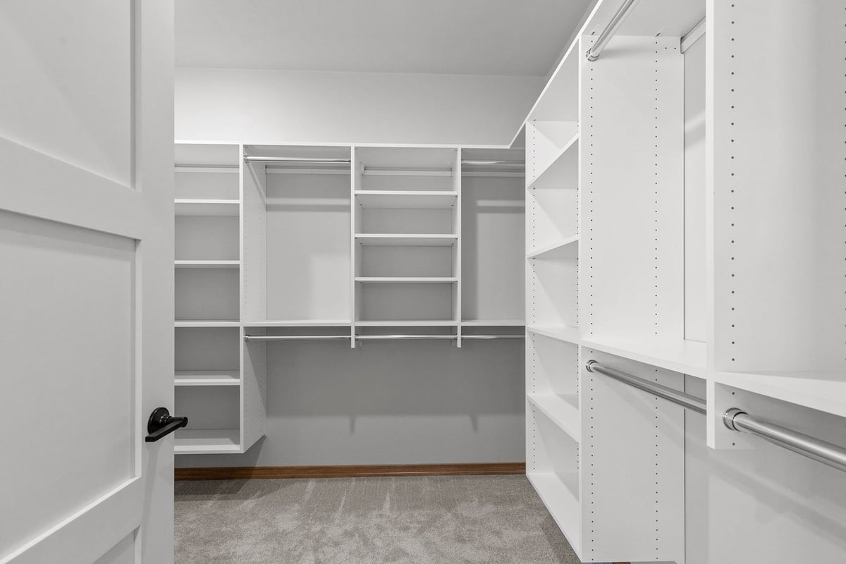 Spacious walk-in closet in Kaukauna WI custom home by Midwest Design Homes