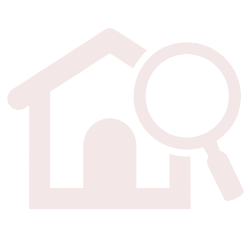 House outline with a magnifying glass House outline with a magnifying glass